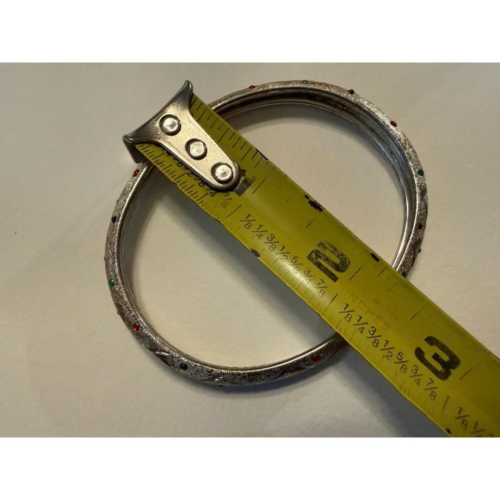 VINTAGE STUNNING STERLING SILVER BANGLE BRACELET ~ 925‎